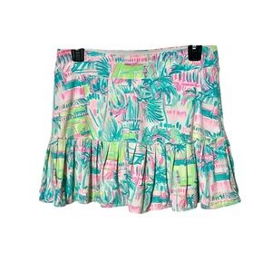 Lilly Pulitzer Luxletic Taye Skort Palm Print Size Medium